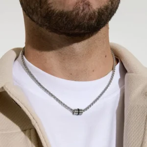 Heren ketting gedraaid met bedel