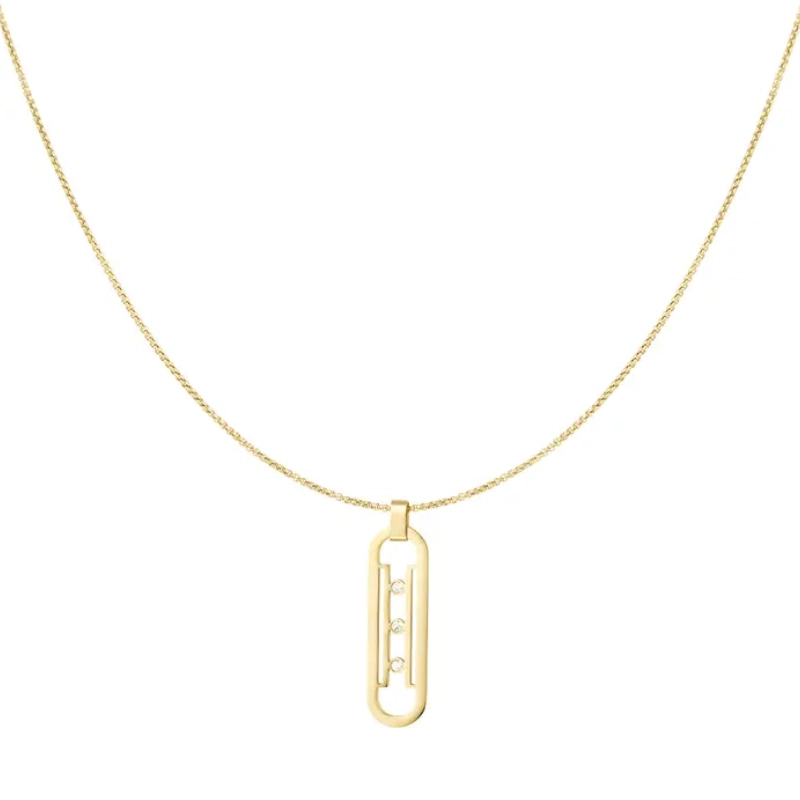 Ketting Schakel met Steentjes, Goud Kleurig, Strass,