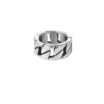 Heren ring grove schakel,