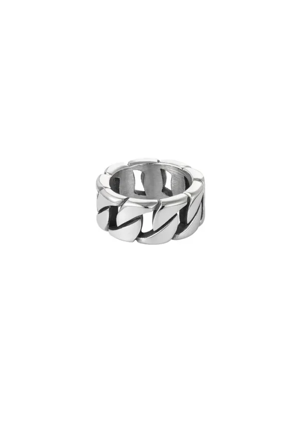 Heren ring grove schakel,