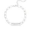 Schakel armband met steentjes, Armband, dames, stainless steel, strass steentjes, zilver kleurig