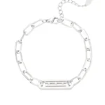 Schakel armband met steentjes, Armband, dames, stainless steel, strass steentjes, zilver kleurig