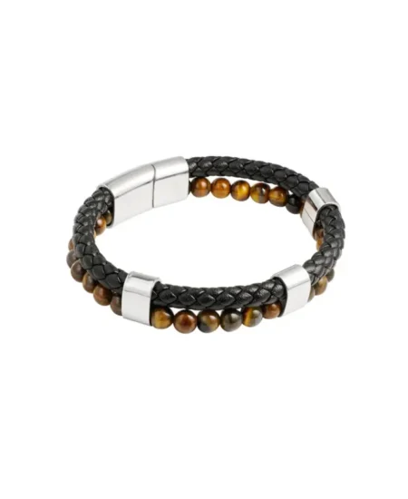 Armband gevlochten en kralen