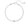 Schakelrmband met diamant, Armband, stainless steel, strass steentje, 16 + 3 cm, zilver kleurig,