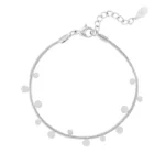 Armband cirkel party, Armband, stainless steel, zilver kleurig