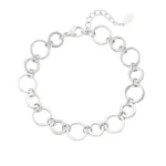 Armband kleine en grote schakels, Armband, stainless steel, zilver kleurig