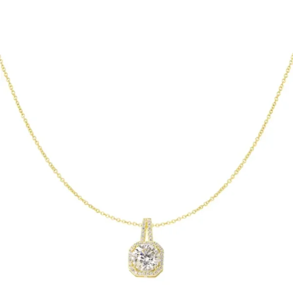 Ketting met vierkante steen