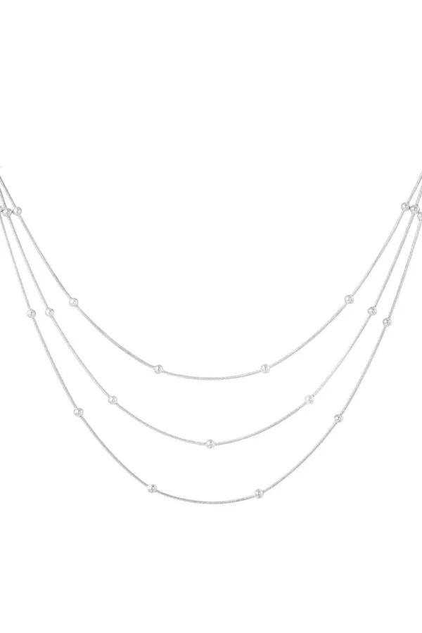 Ketting met een twist, Ketting, stainless steel, zilver twist