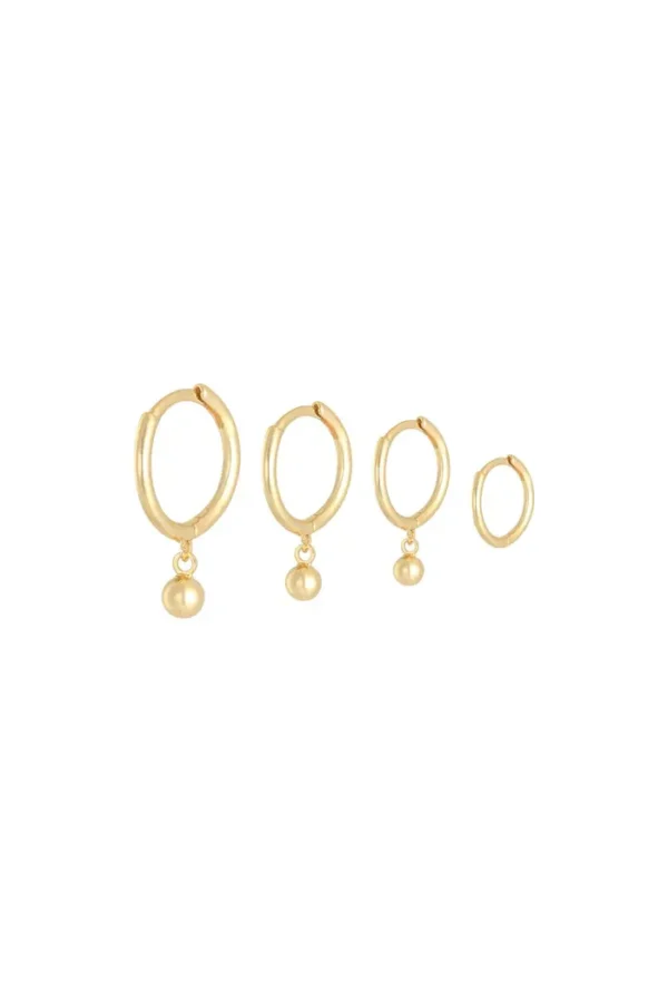 Oorbellen basic love, Oorbellen, stainless steel, goud