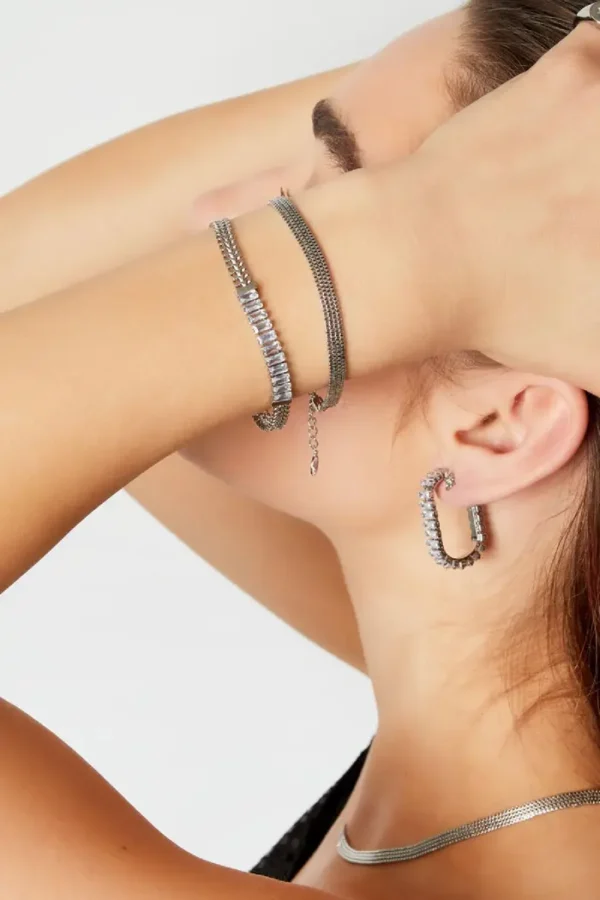 Platte armband, Platte, stainless steel, goud kleurig