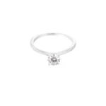Ring grote steen, Ring, stainless steel, sterling zilver, moissaniet