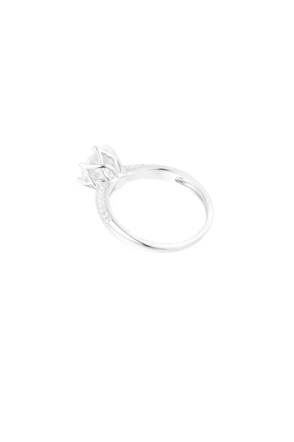Ring steen met steentjes, Ring, stainless steel, mossaniet, sterling zilver, zilver kleurig