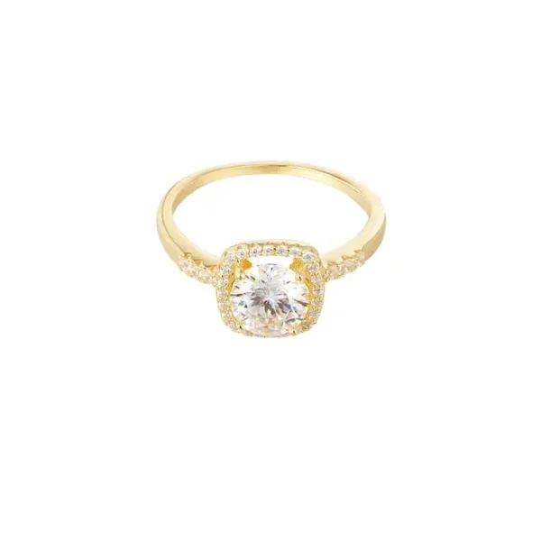 Ring vierkante steen