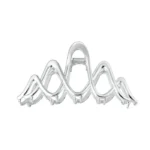Sierlijke haarklem, Haarklem, haaraccessoire, metaal, 12 x 5 cm, zilver kleurig,