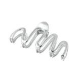 Haarklem krul, Haarklem, haaraccessoires, metaal, 11 x 5 cm, zilver kleurig,