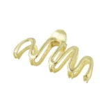 Haarklem krul, Haarklem, haaraccessoires, metaal, 11 x 5 cm, goud kleurig,