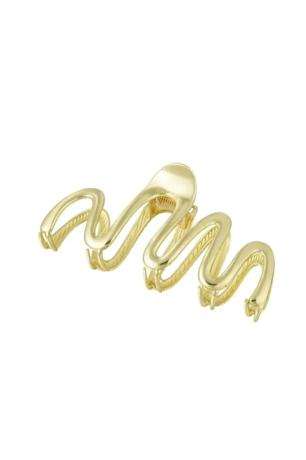 Haarklem krul, Haarklem, haaraccessoires, metaal, 11 x 5 cm, goud kleurig,