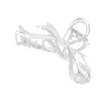Strik haarklem, Haarklem, haaraccessoire, Aluminium, lengte 12 cm, zilver kleurig,