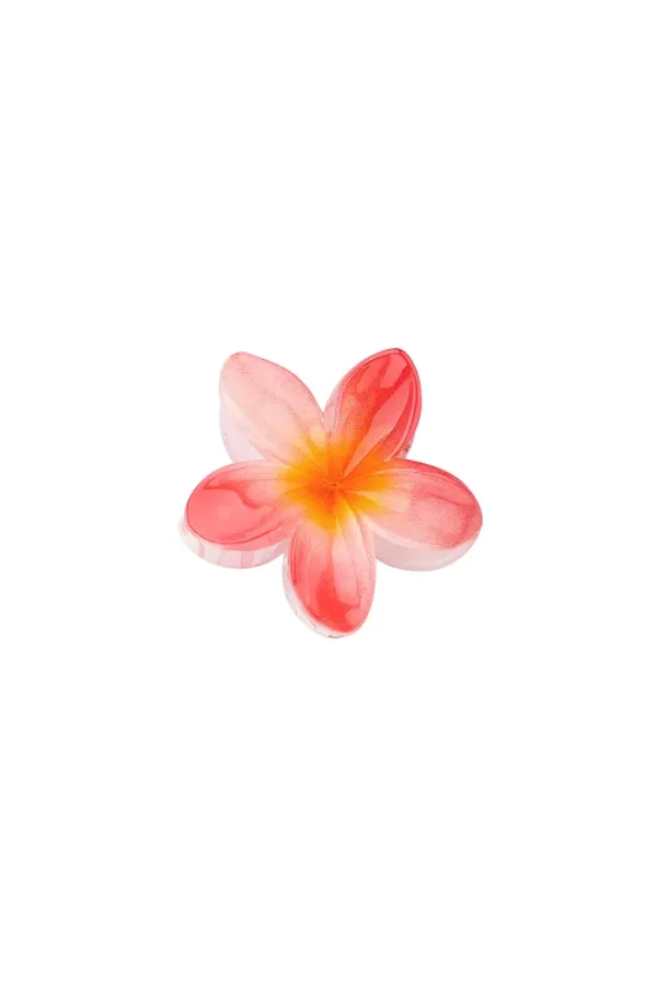Haarklem hawai, Haarklem, kunstof, 6 cm, rood, wit, gele, bloem,