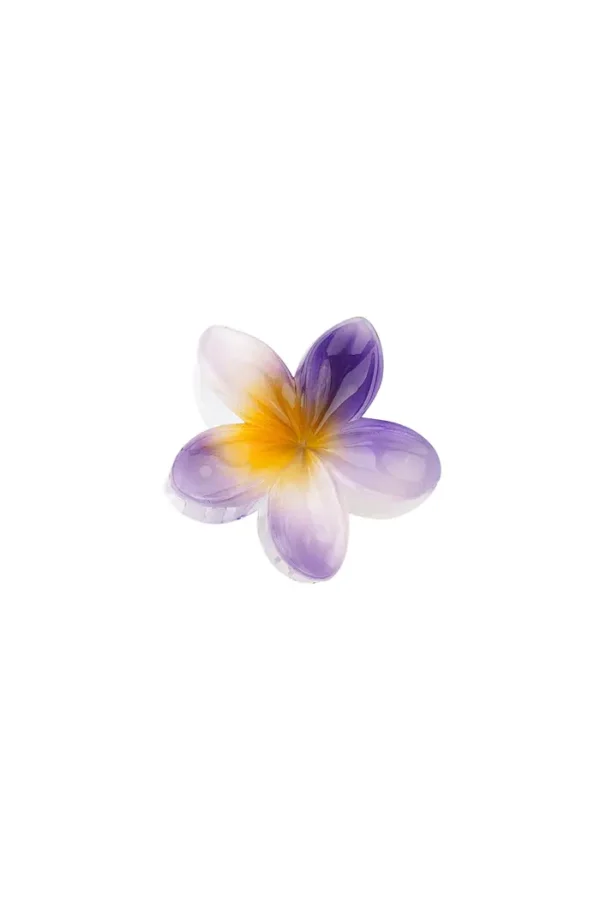 Haarklem hawai, Haarklem, kunstof, 6 cm, paars, wit, gele, bloem,
