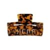 Haarklem Patroon, Haarklem dames, kunststof, bruin met zwart, circa 10 cm,