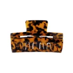 Haarklem Patroon, Haarklem dames, kunststof, bruin met zwart, circa 10 cm,