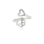 Ring love dog, Ring, dames, kinderen, stainless steel, zilver