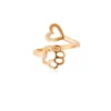Ring love dog, Ring, dames, kinderen, stainless steel, goud