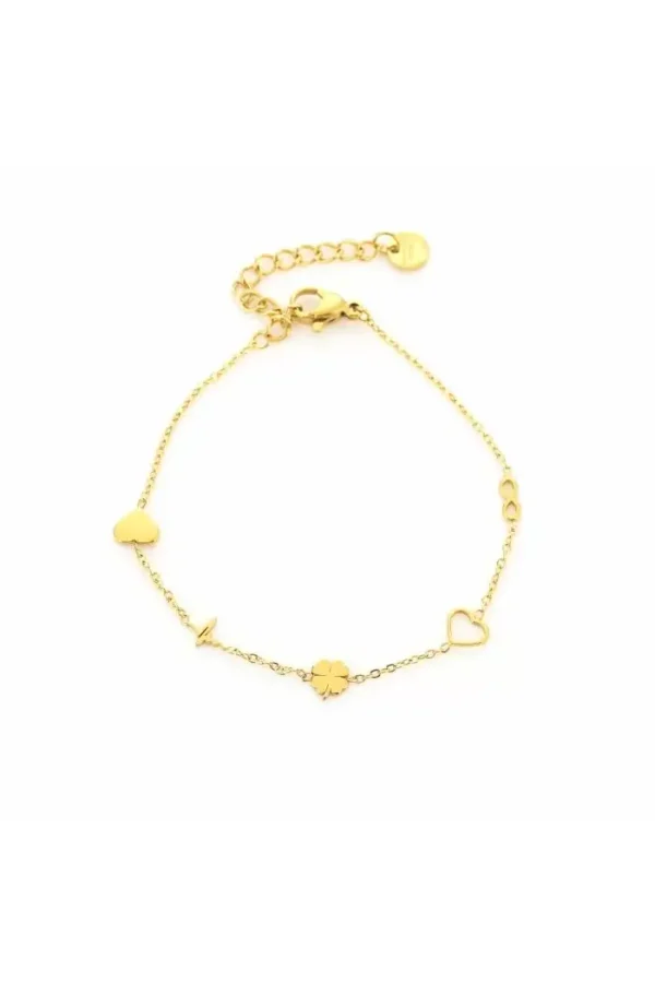 Love armband, Armband, dames, stainless steel, goud