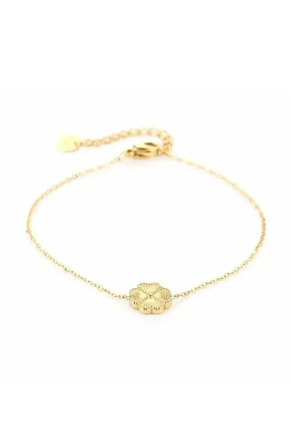 Armband klavertje, Armband, dames, stainless steel, zilver