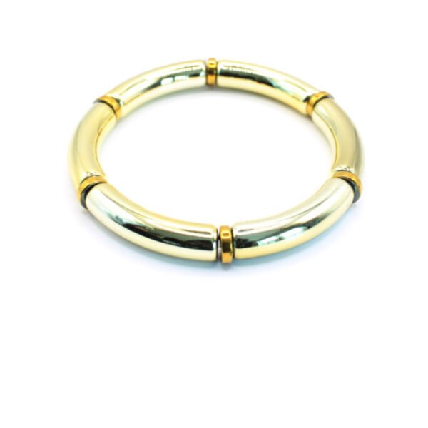 Tube armband goud