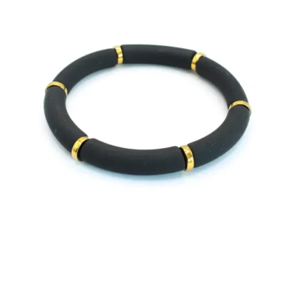 Tube armband mat zwart