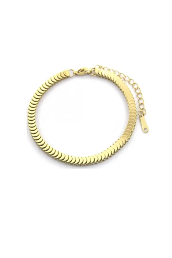 Armband coins, Armband, dames, stainless steel, goud
