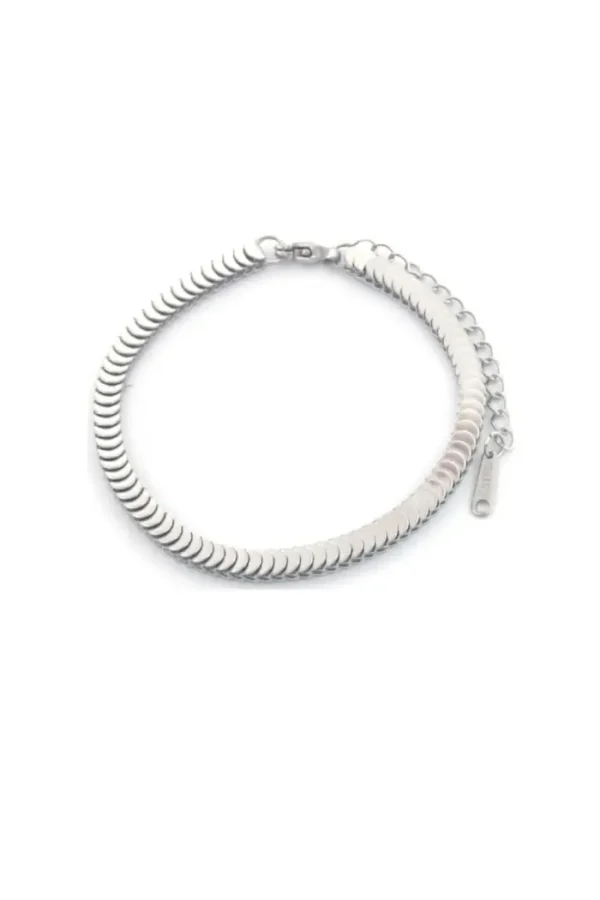 Armband coins, Armband, dames, stainless steel, zilver