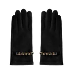 Handschoenen kettingtje, Handschoenen, zwart, polyester, zirkonium kettingtje