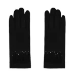 Handschoenen steentjes, Handschoen, zwart, polyester, kunstof steentjes