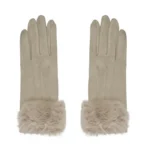 Handschoenen suede look, Handschoenen, Polyester, beige