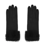 Handschoenen suede look, Handschoenen, Polyester, zwart