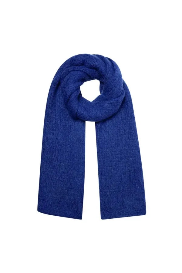 Sjaal gebreid effen, Sjaal, acryl, blauw