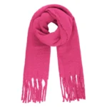Warme wintersjaal effenSjaal, Sjaal, polyester, fucshia