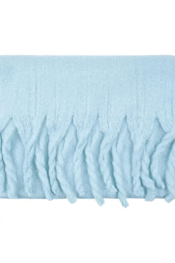 Wintersjaal effen, Polyester, licht blauw