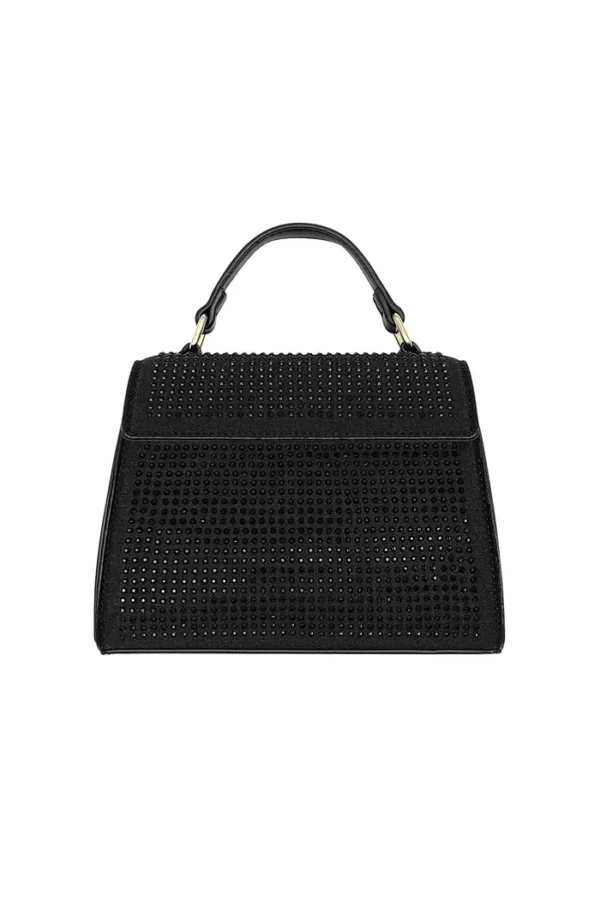 Handtas strass, Handtas, Metaal, PU, Strass steentjes, zwart