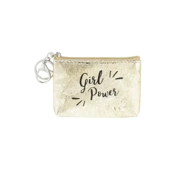 Portemonee girl power goud