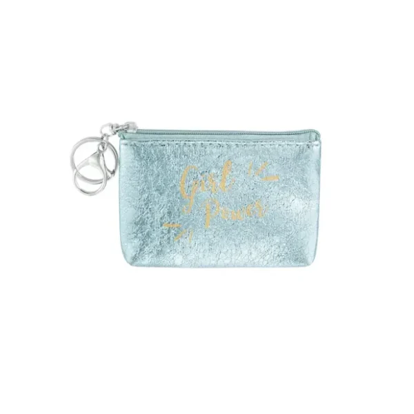 Portemonee girl power blauw