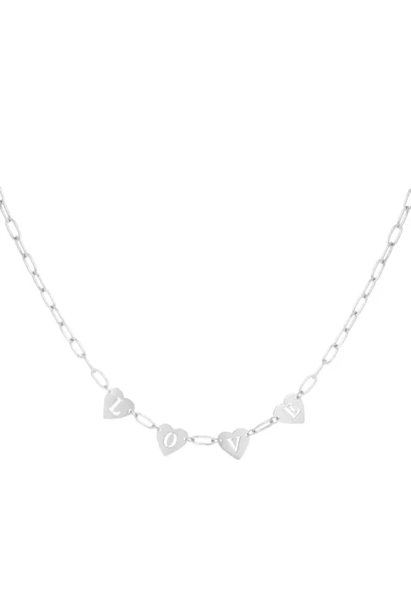Loving link ketting, Ketting, stainless steel, zilver