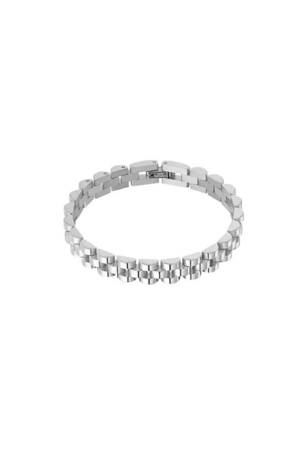 Classy schakelarmband, Armband, stainless steel, zilver