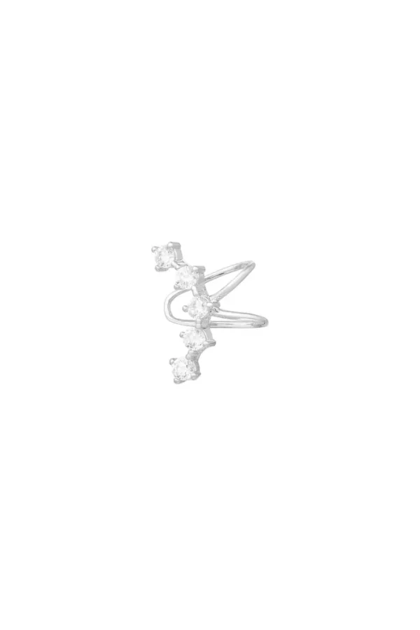 Earcuff elegant chic, Earcuff, koper, zirkonium, zilver
