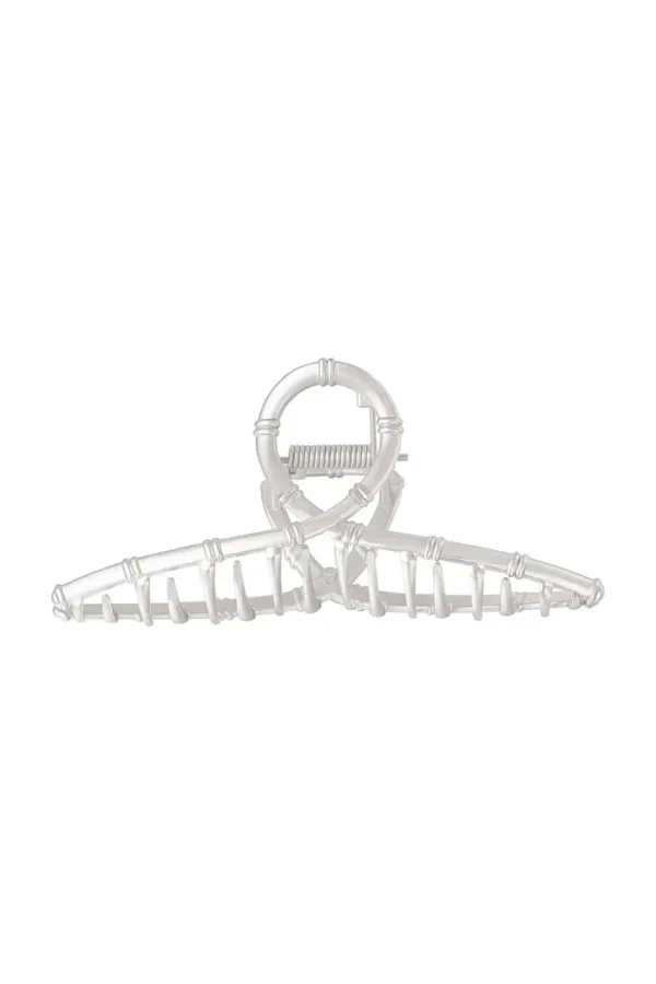 Grote metalen haarklem, Haarklem, Metaal, zilver kleurig