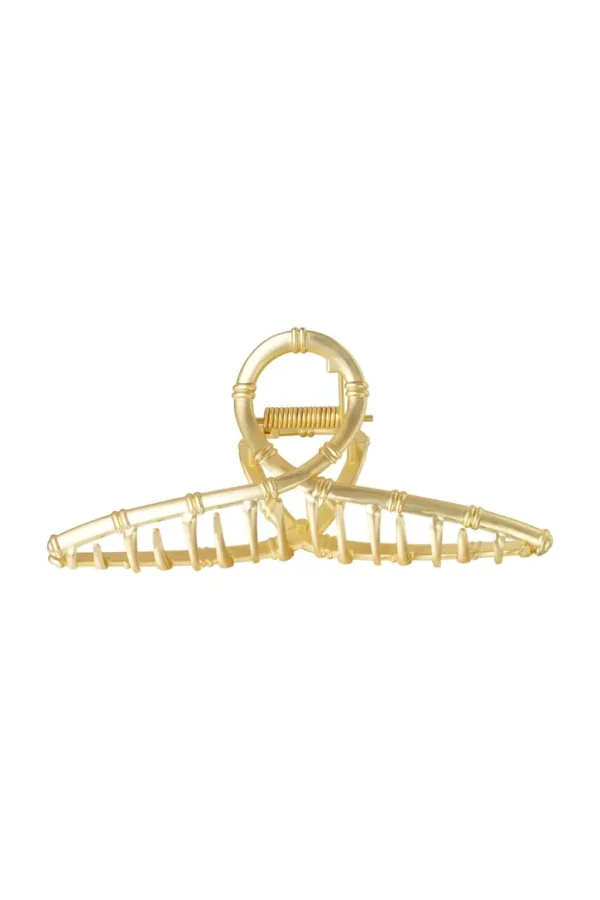 Grote metalen haarklem, Haarklem, Metaal, goud kleurig