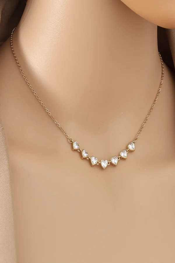 Diamanten harten dunne ketting, Ketting, stainless steel, zirkonium, zilver